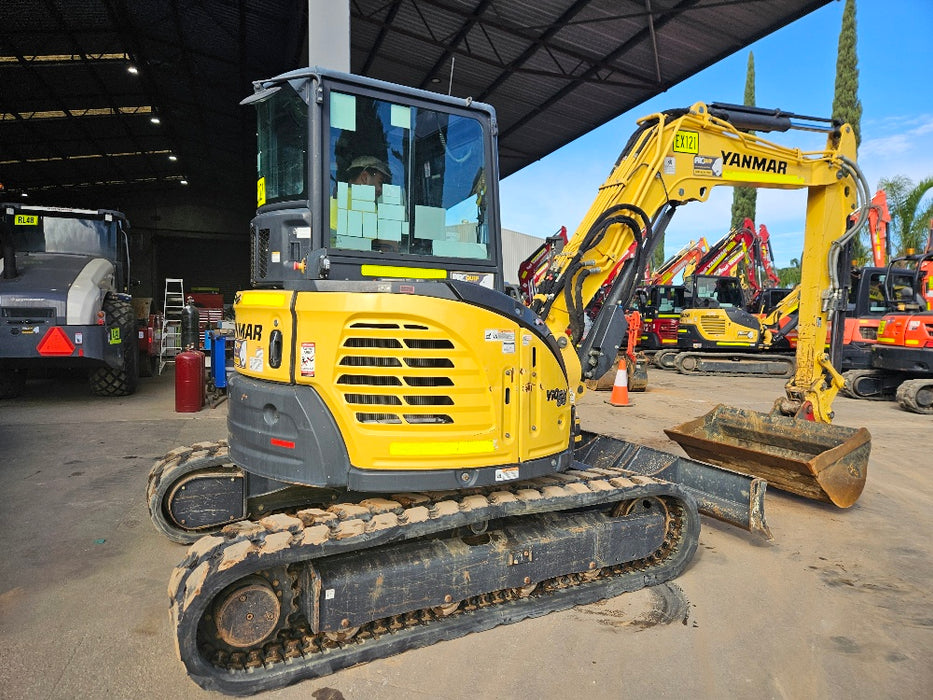 2021 YANMAR VIO55-6 5.6T EXCAVATOR (EX121) WITH CAB, HITCH, BUCKETS, 1980HRS