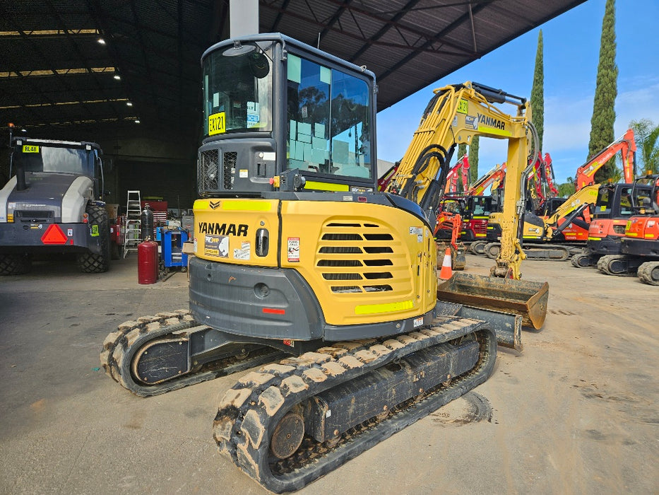 2021 YANMAR VIO55-6 5.6T EXCAVATOR (EX121) WITH CAB, HITCH, BUCKETS, 1980HRS