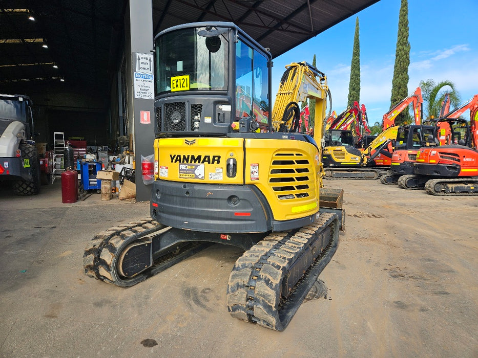 2021 YANMAR VIO55-6 5.6T EXCAVATOR (EX121) WITH CAB, HITCH, BUCKETS, 1980HRS