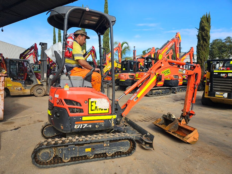 2023 KUBOTA U17-3 1.7T MINI EXCAVATOR (EX182) WITH HITCH, BUCKETS AND 912 HRS