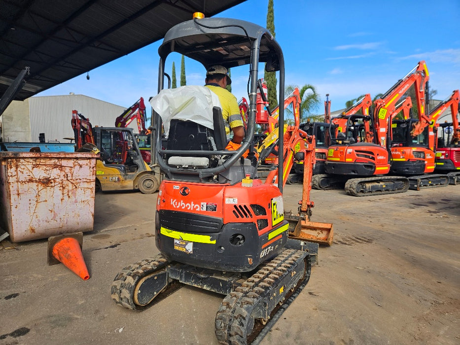 2023 KUBOTA U17-3 1.7T MINI EXCAVATOR (EX182) WITH HITCH, BUCKETS AND 912 HRS