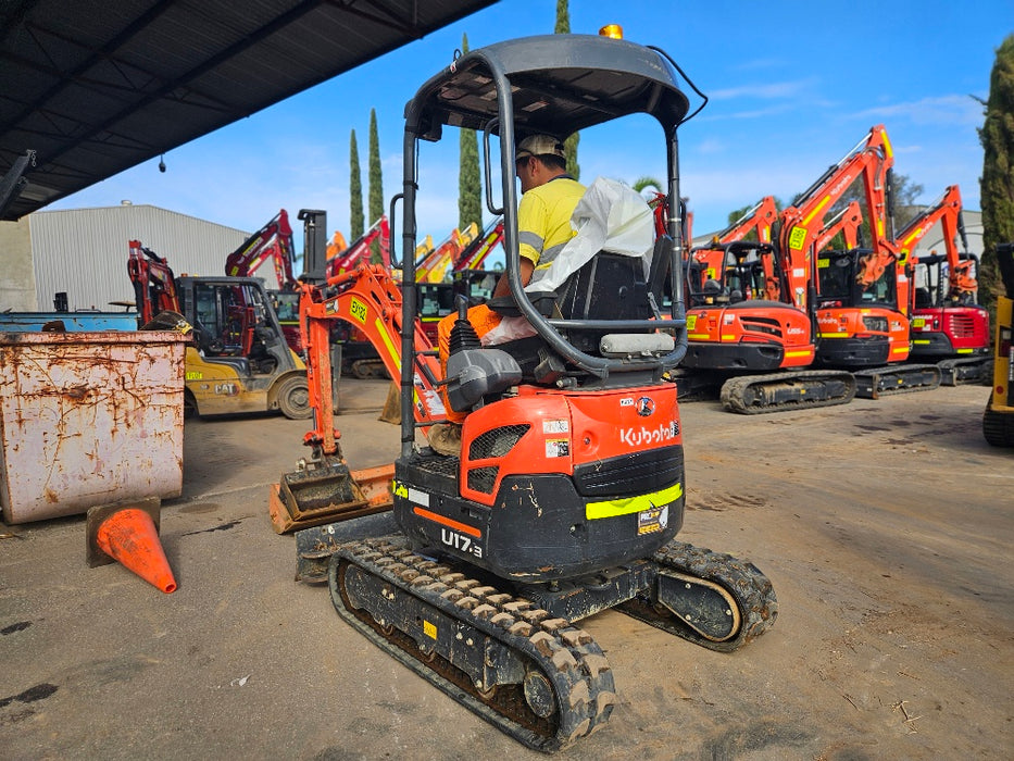 2023 KUBOTA U17-3 1.7T MINI EXCAVATOR (EX182) WITH HITCH, BUCKETS AND 912 HRS