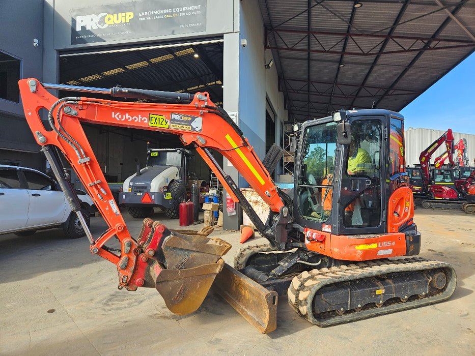 2021 KUBOTA U55-4 5.6T EXCAVATOR (EX129) WITH CAB, BUCKETS AND 1520 HOURS