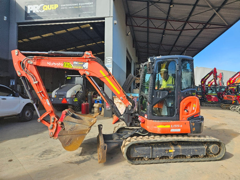 2021 KUBOTA U55-4 5.6T EXCAVATOR (EX129) WITH CAB, BUCKETS AND 1520 HOURS