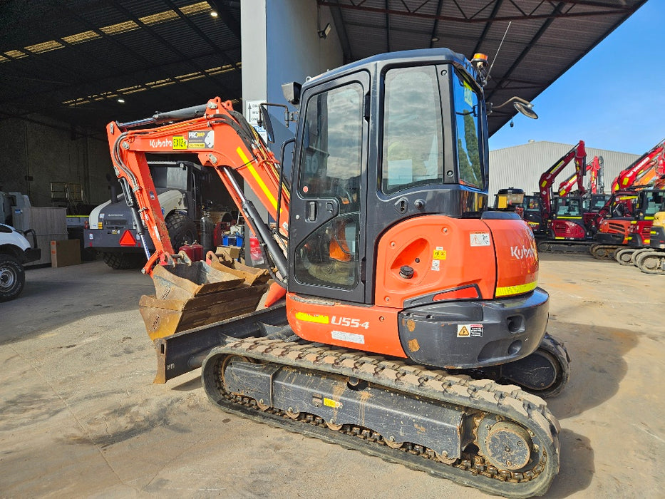 2021 KUBOTA U55-4 5.6T EXCAVATOR (EX129) WITH CAB, BUCKETS AND 1520 HOURS