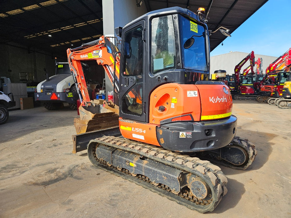 2021 KUBOTA U55-4 5.6T EXCAVATOR (EX129) WITH CAB, BUCKETS AND 1520 HOURS