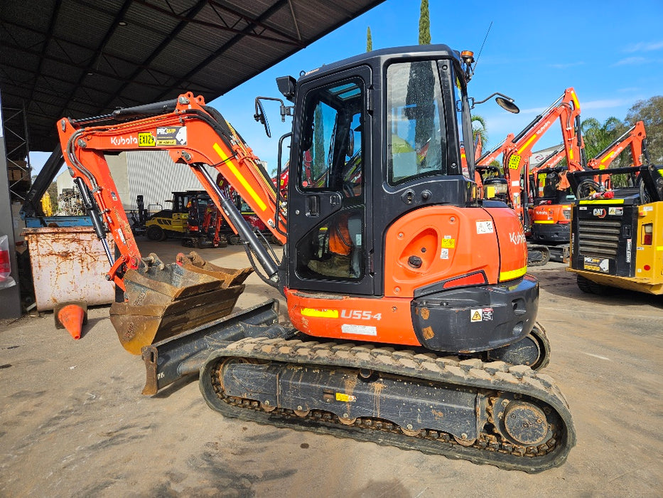 2021 KUBOTA U55-4 5.6T EXCAVATOR (EX129) WITH CAB, BUCKETS AND 1520 HOURS