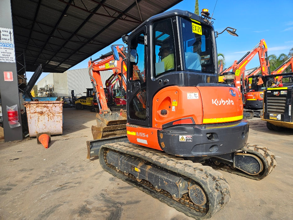 2021 KUBOTA U55-4 5.6T EXCAVATOR (EX129) WITH CAB, BUCKETS AND 1520 HOURS