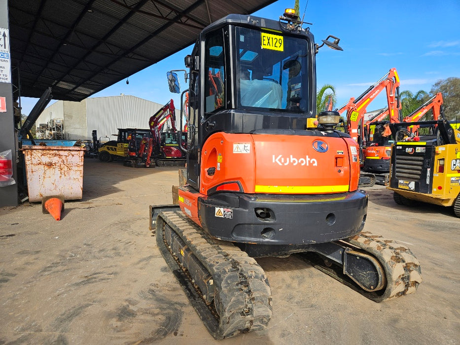 2021 KUBOTA U55-4 5.6T EXCAVATOR (EX129) WITH CAB, BUCKETS AND 1520 HOURS