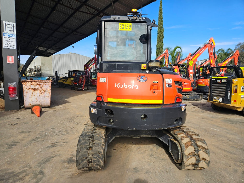2021 KUBOTA U55-4 5.6T EXCAVATOR (EX129) WITH CAB, BUCKETS AND 1520 HOURS