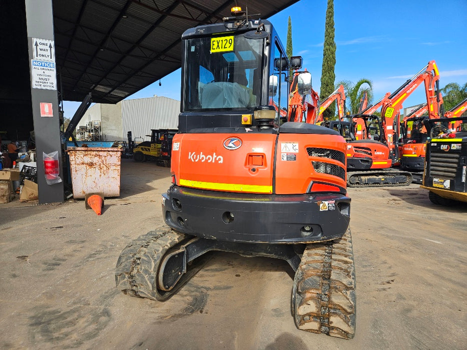 2021 KUBOTA U55-4 5.6T EXCAVATOR (EX129) WITH CAB, BUCKETS AND 1520 HOURS