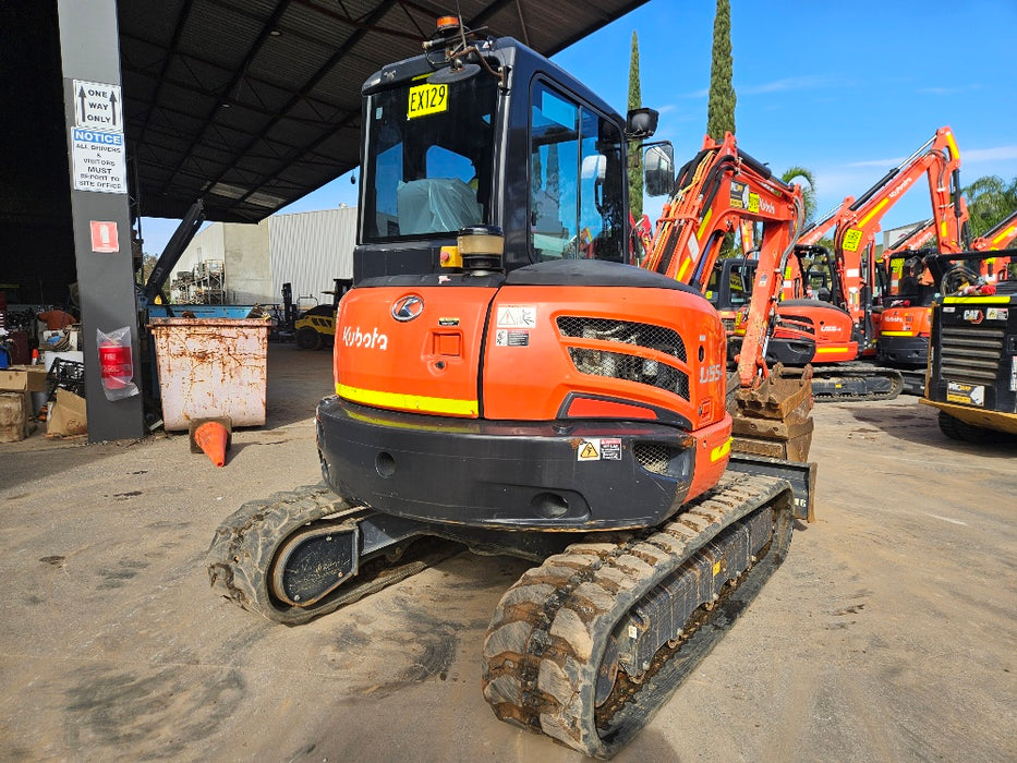 2021 KUBOTA U55-4 5.6T EXCAVATOR (EX129) WITH CAB, BUCKETS AND 1520 HOURS