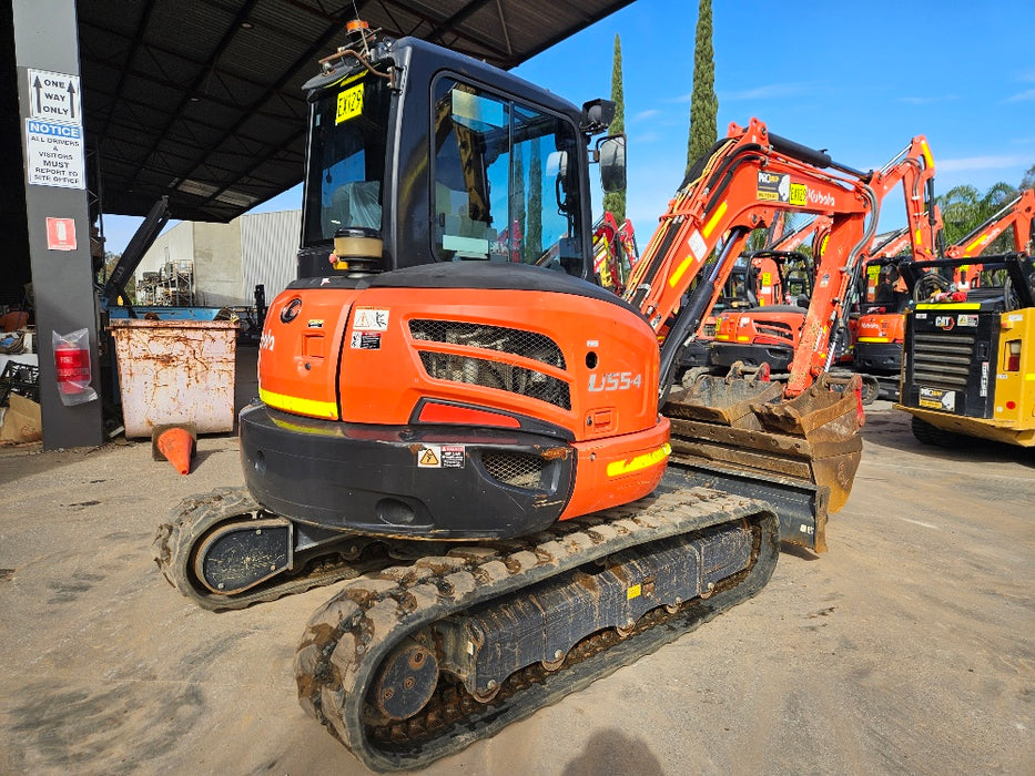 2021 KUBOTA U55-4 5.6T EXCAVATOR (EX129) WITH CAB, BUCKETS AND 1520 HOURS
