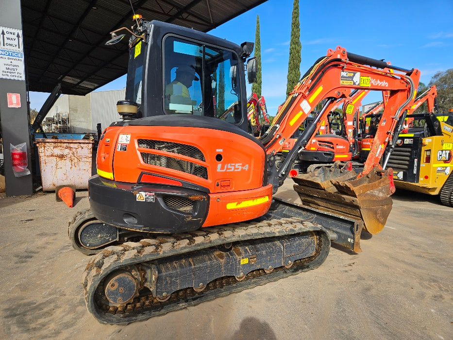 2021 KUBOTA U55-4 5.6T EXCAVATOR (EX129) WITH CAB, BUCKETS AND 1520 HOURS