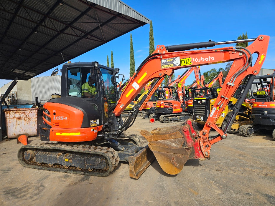 2021 KUBOTA U55-4 5.6T EXCAVATOR (EX129) WITH CAB, BUCKETS AND 1520 HOURS