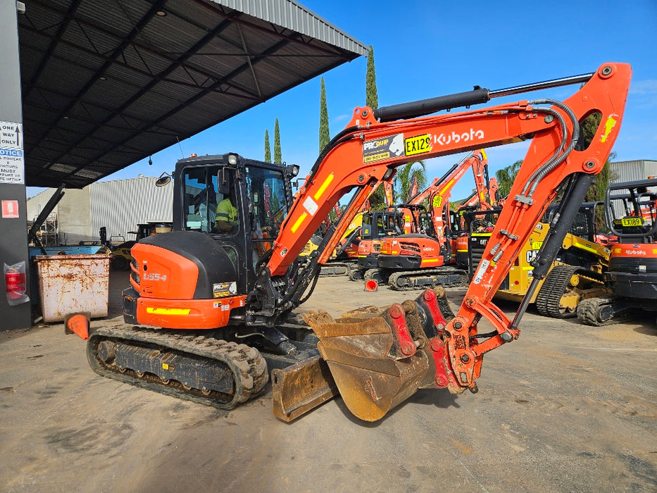 2021 KUBOTA U55-4 5.6T EXCAVATOR (EX129) WITH CAB, BUCKETS AND 1520 HOURS