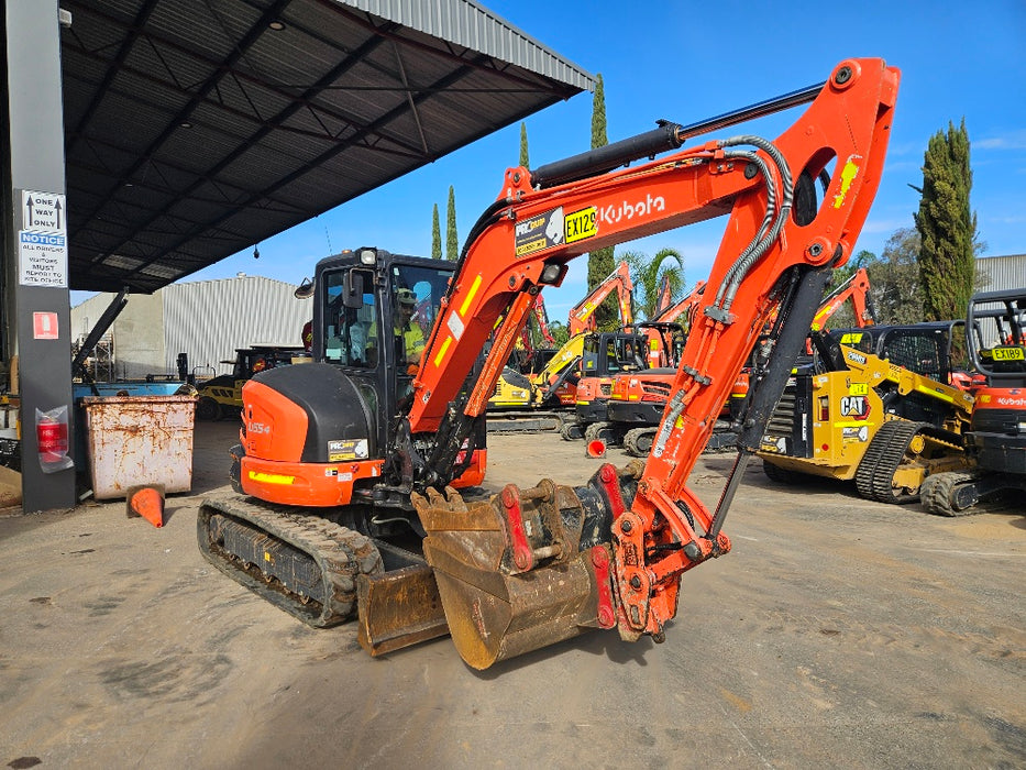 2021 KUBOTA U55-4 5.6T EXCAVATOR (EX129) WITH CAB, BUCKETS AND 1520 HOURS