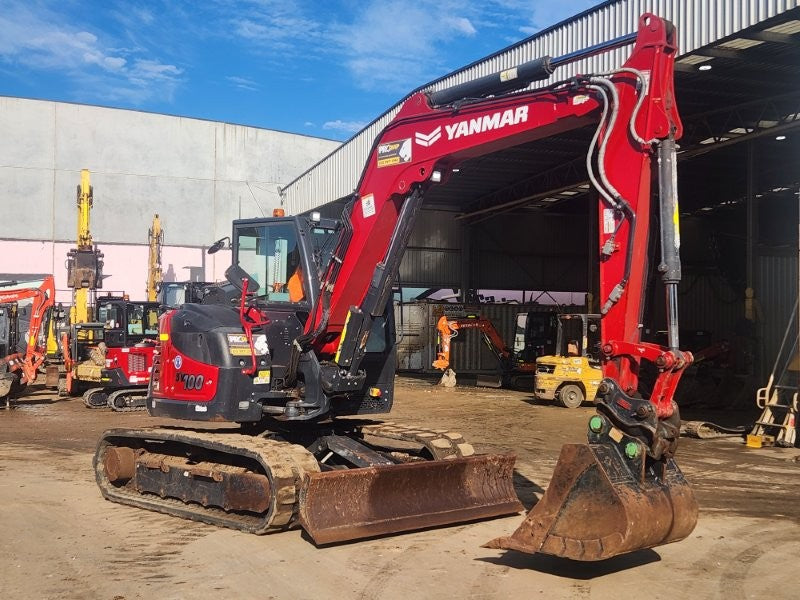 2022 YANMAR SV100-2 10T EXCAVATOR (E382) WITH HITCH, BUCKETS, 1920 HOURS
