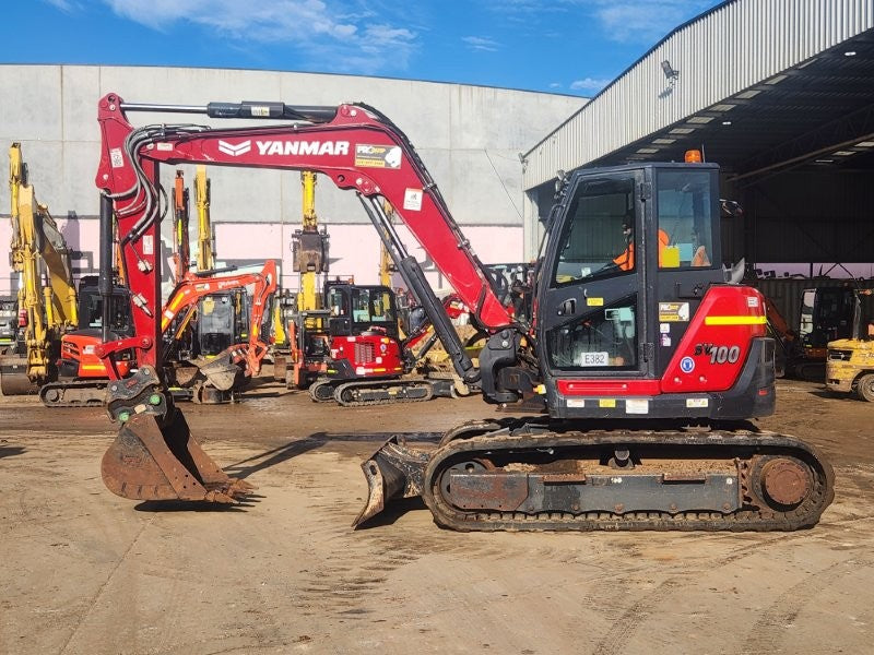 2022 YANMAR SV100-2 10T EXCAVATOR (E382) WITH HITCH, BUCKETS, 1920 HOURS