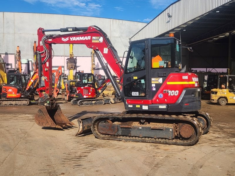 2022 YANMAR SV100-2 10T EXCAVATOR (E382) WITH HITCH, BUCKETS, 1920 HOURS