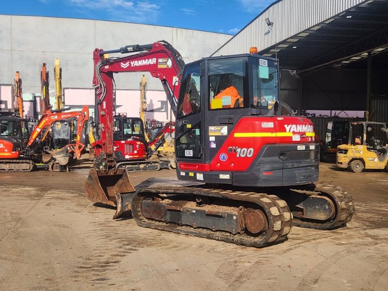 2022 YANMAR SV100-2 10T EXCAVATOR (E382) WITH HITCH, BUCKETS, 1920 HOURS
