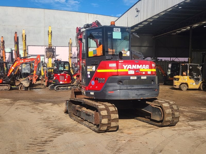 2022 YANMAR SV100-2 10T EXCAVATOR (E382) WITH HITCH, BUCKETS, 1920 HOURS