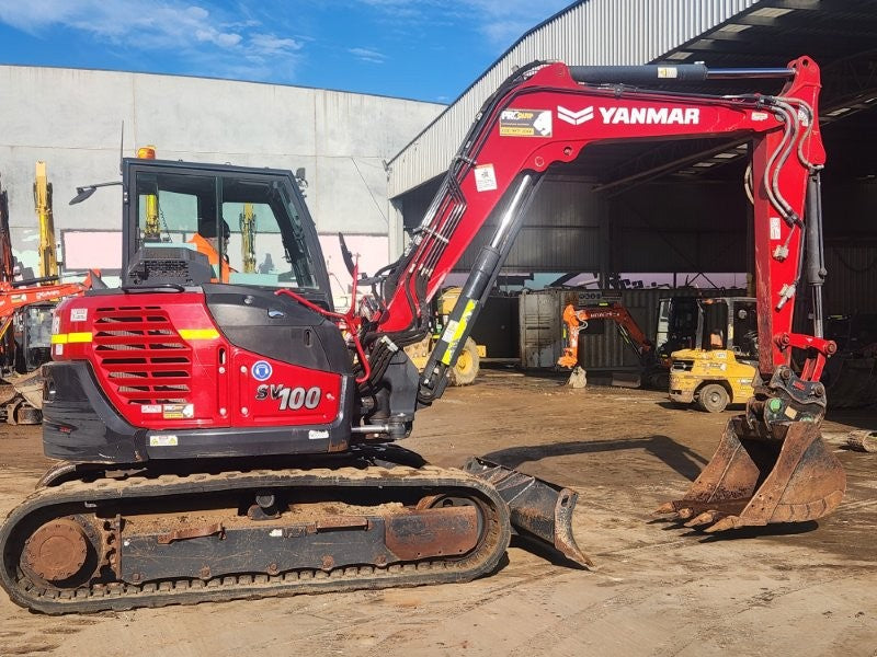 2022 YANMAR SV100-2 10T EXCAVATOR (E382) WITH HITCH, BUCKETS, 1920 HOURS