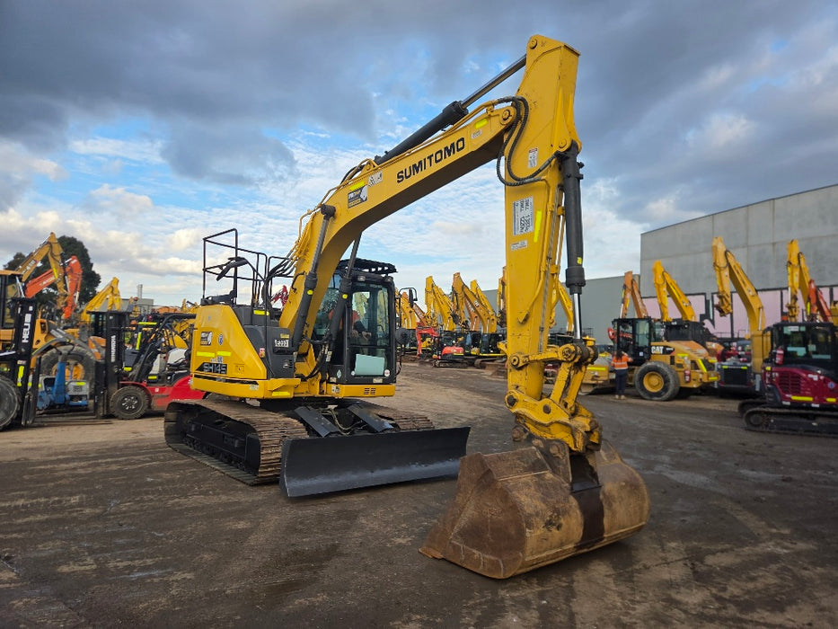 Rear three-quarter view of 2021 Sumitomo SH370LHD-6 excavator in excellent condition