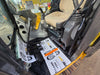 Excavator cabin with joystick controls