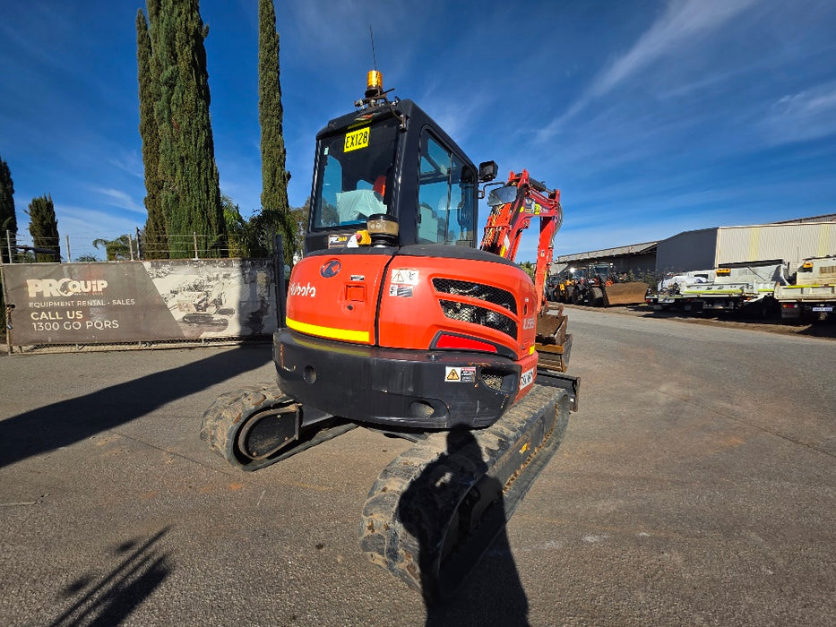 2021 KUBOTA U55-4 5.6T EXCAVATOR (EX128) WITH A/C CAB, HITCH AND 1430 HOURS