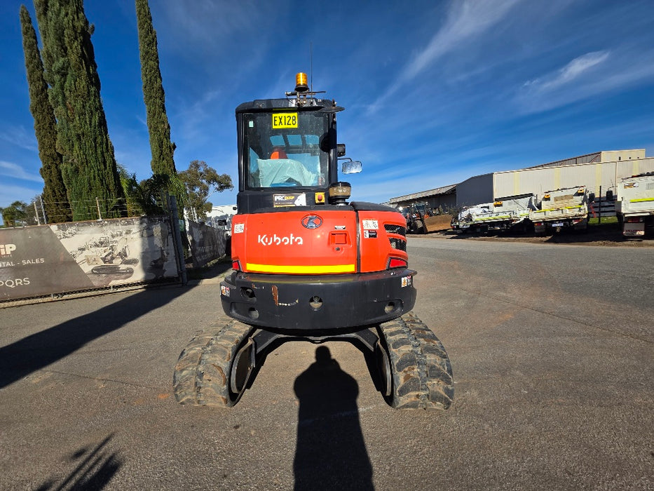 2021 KUBOTA U55-4 5.6T EXCAVATOR (EX128) WITH A/C CAB, HITCH AND 1430 HOURS