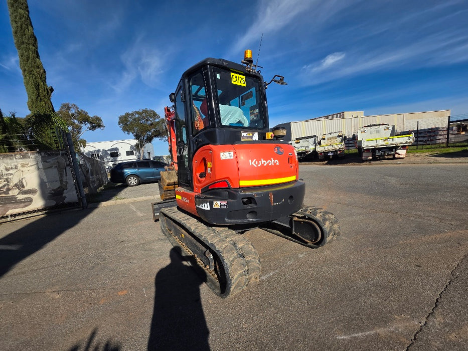 2021 KUBOTA U55-4 5.6T EXCAVATOR (EX128) WITH A/C CAB, HITCH AND 1430 HOURS
