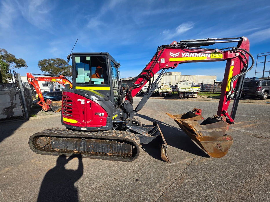 2022YANMAR VIO55-6 5.6T EXCAVATOR (EX151) WITH A/C CAB, HITCH, 1530HRS