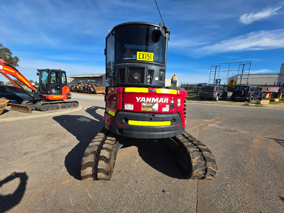 2022YANMAR VIO55-6 5.6T EXCAVATOR (EX151) WITH A/C CAB, HITCH, 1530HRS
