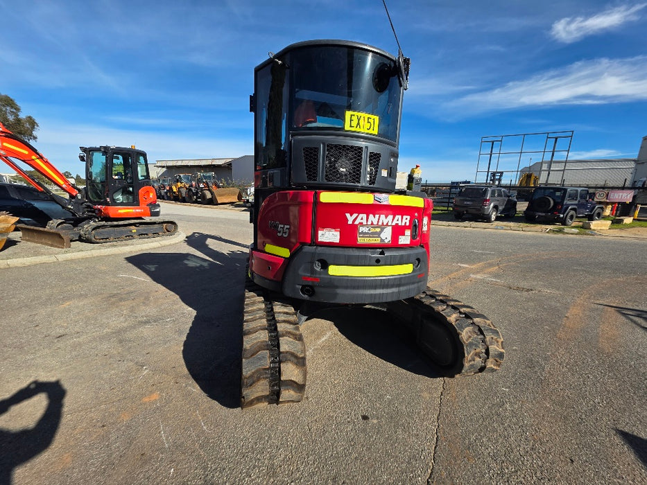 2022YANMAR VIO55-6 5.6T EXCAVATOR (EX151) WITH A/C CAB, HITCH, 1530HRS