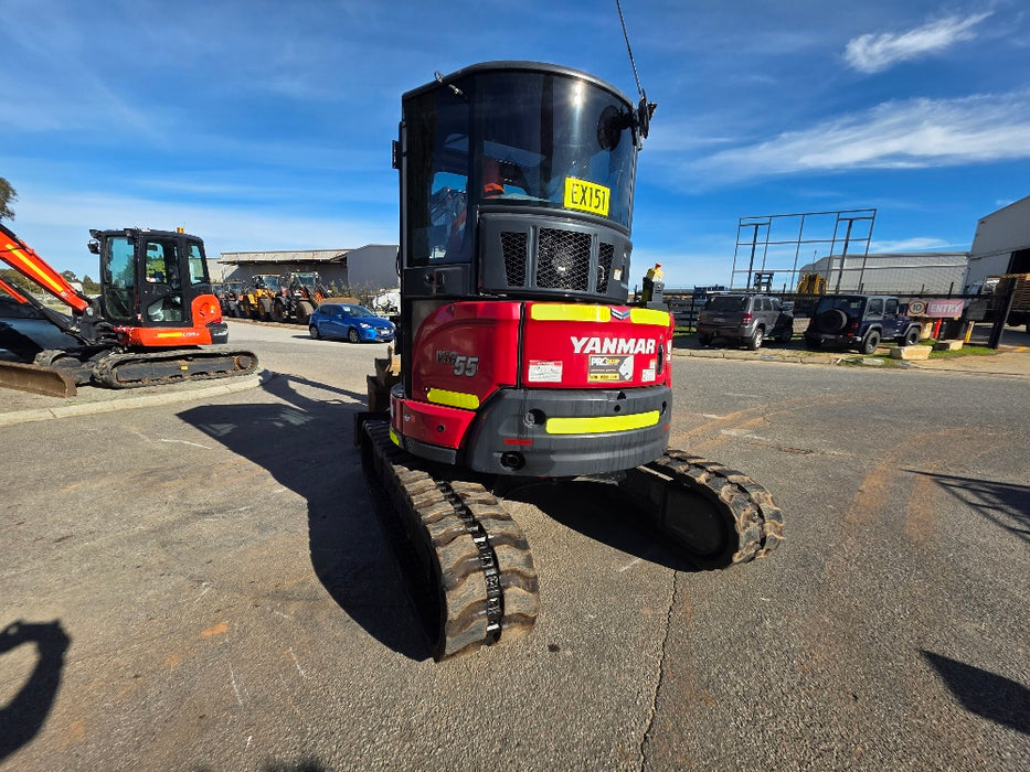 2022YANMAR VIO55-6 5.6T EXCAVATOR (EX151) WITH A/C CAB, HITCH, 1530HRS