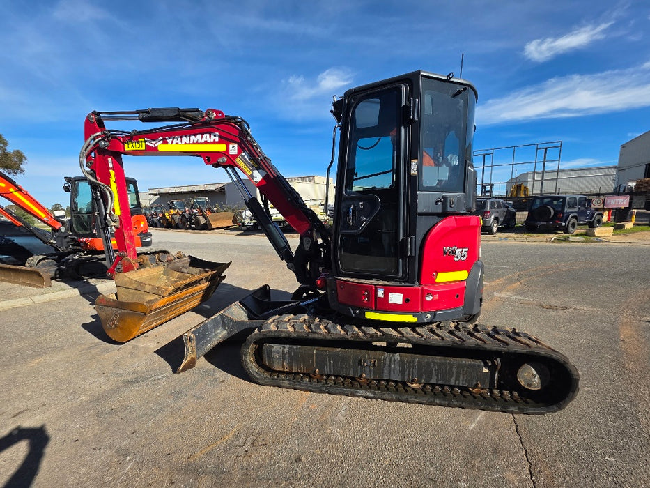 2022YANMAR VIO55-6 5.6T EXCAVATOR (EX151) WITH A/C CAB, HITCH, 1530HRS