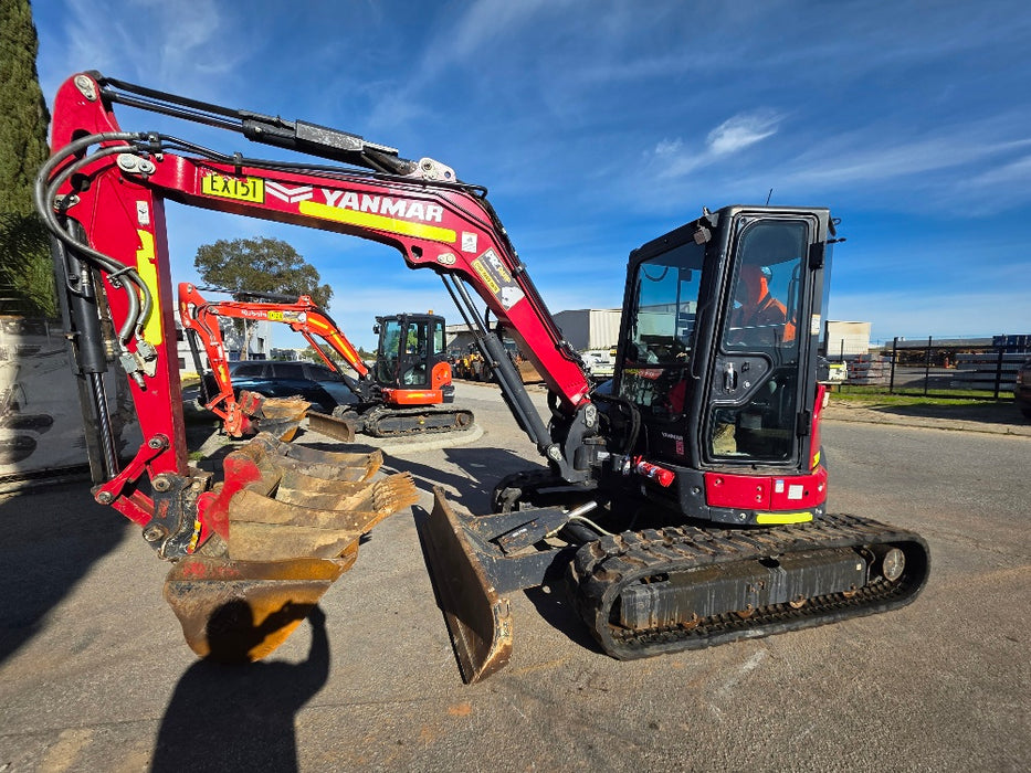 2022YANMAR VIO55-6 5.6T EXCAVATOR (EX151) WITH A/C CAB, HITCH, 1530HRS