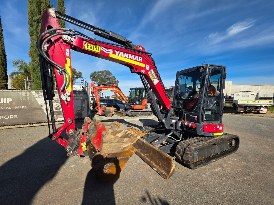 2022YANMAR VIO55-6 5.6T EXCAVATOR (EX151) WITH A/C CAB, HITCH, 1530HRS
