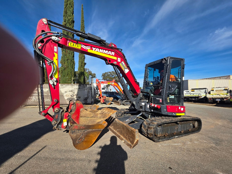 2022YANMAR VIO55-6 5.6T EXCAVATOR (EX151) WITH A/C CAB, HITCH, 1530HRS