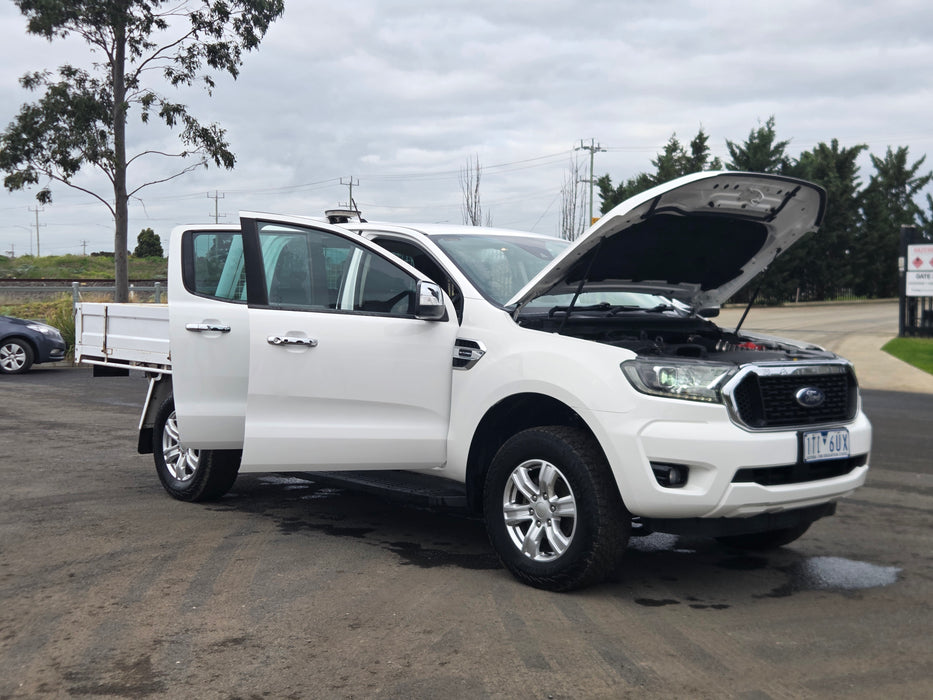 2021 FORD RANGER CREW CAB 4 X 4 UTE WITH STEEL TRAY WITH 184,000 KLMS