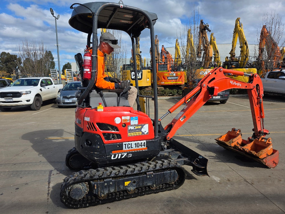 USED 2023 KUBOTA U17-3 EXCAVATOR (EX188) WITH HITCH, BUCKETS AND 785 HOURS