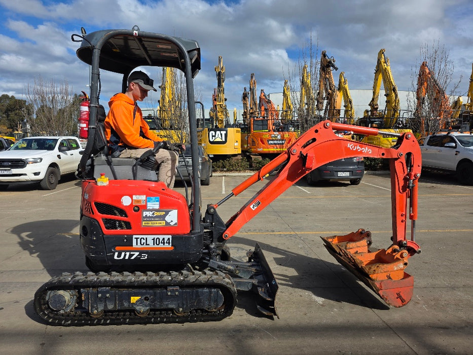 USED 2023 KUBOTA U17-3 EXCAVATOR (EX188) WITH HITCH, BUCKETS AND 785 HOURS