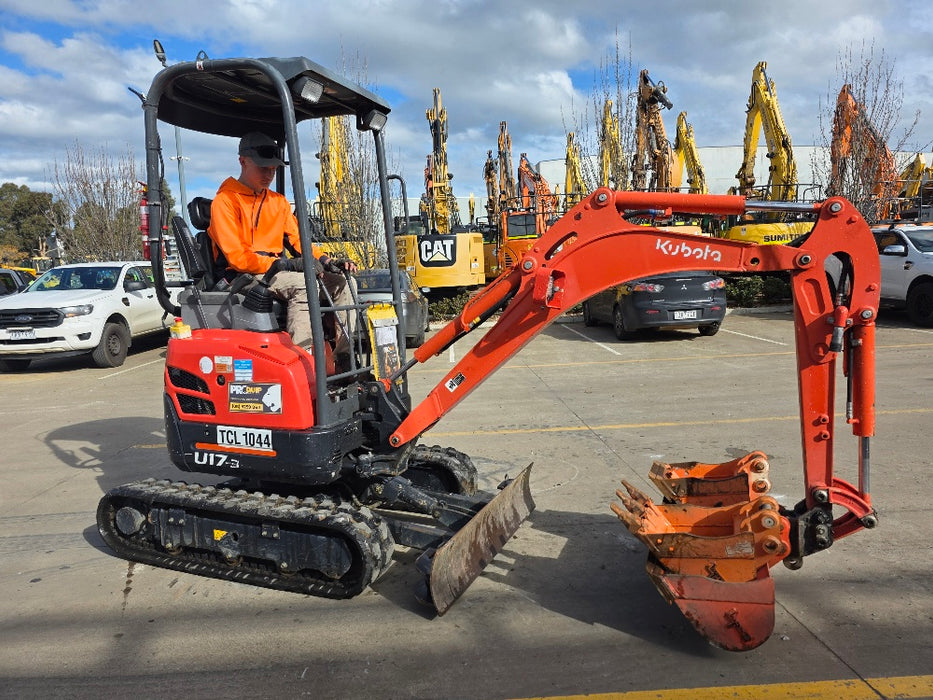 USED 2023 KUBOTA U17-3 EXCAVATOR (EX188) WITH HITCH, BUCKETS AND 785 HOURS
