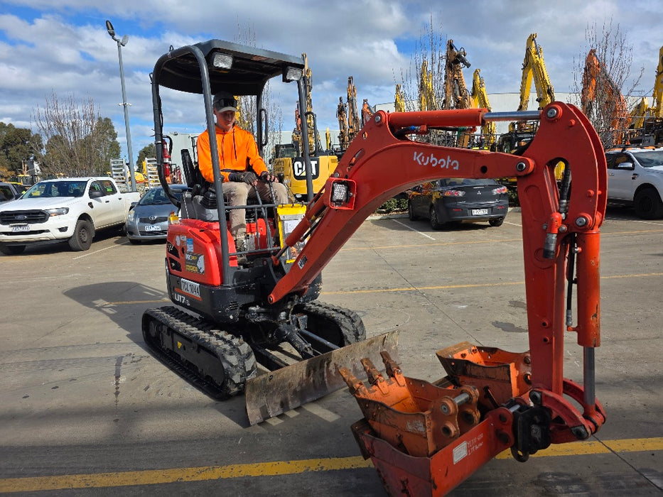 USED 2023 KUBOTA U17-3 EXCAVATOR (EX188) WITH HITCH, BUCKETS AND 785 HOURS