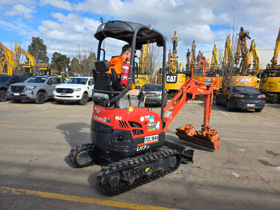 USED 2023 KUBOTA U17-3 EXCAVATOR (EX188) WITH HITCH, BUCKETS AND 785 HOURS
