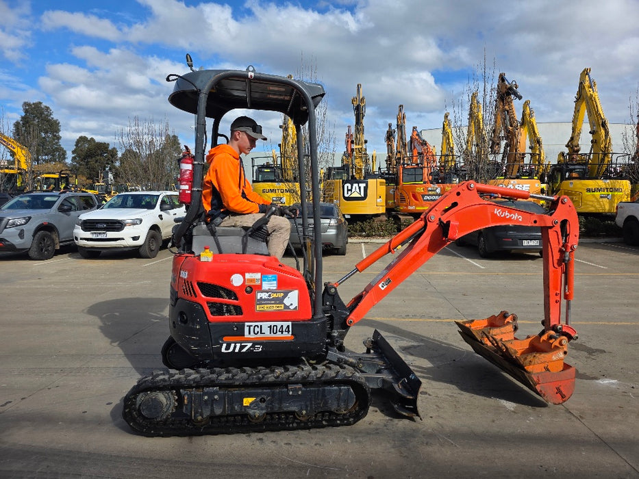 USED 2023 KUBOTA U17-3 EXCAVATOR (EX188) WITH HITCH, BUCKETS AND 785 HOURS
