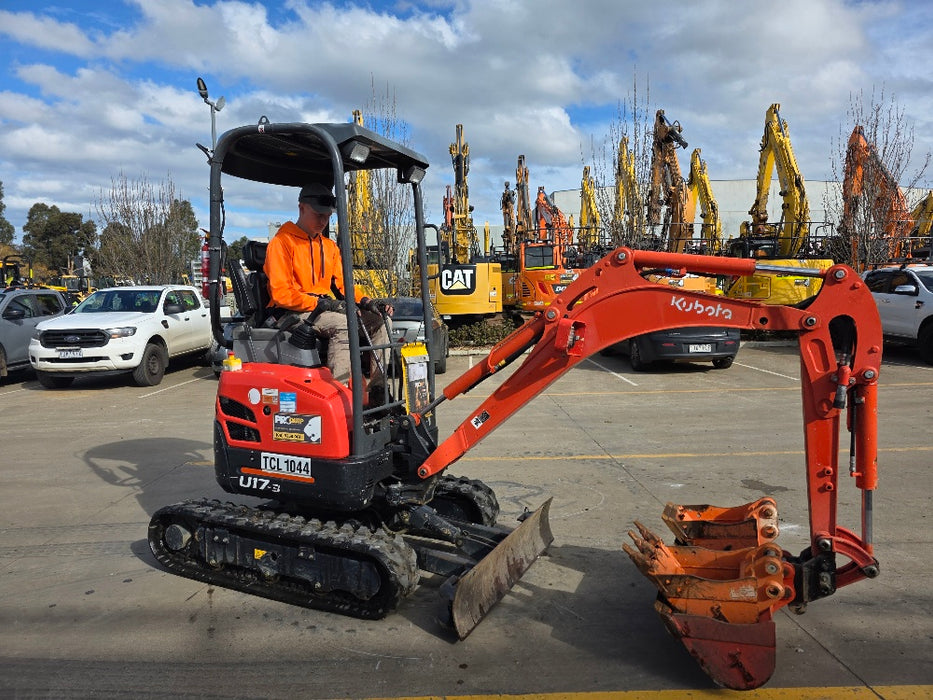 USED 2023 KUBOTA U17-3 EXCAVATOR (EX188) WITH HITCH, BUCKETS AND 785 HOURS