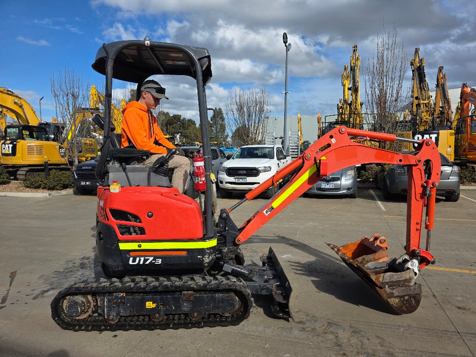 2023 KUBOTA U17 1.7T EXCAVATOR (EX183) WITH HITCH, BUCKETS AND 965 HOURS