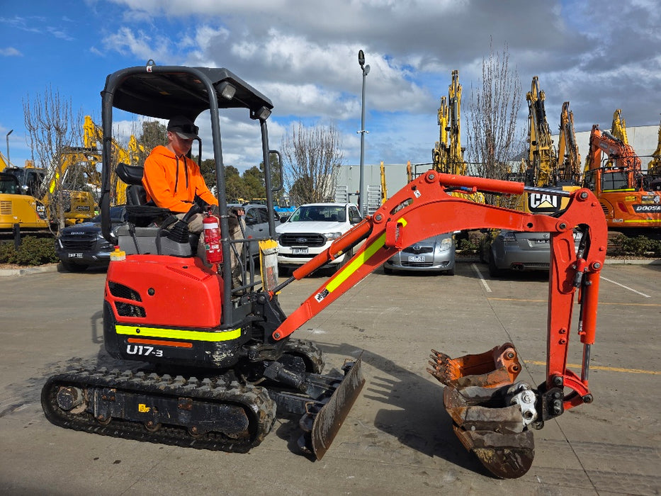 2023 KUBOTA U17 1.7T EXCAVATOR (EX183) WITH HITCH, BUCKETS AND 965 HOURS